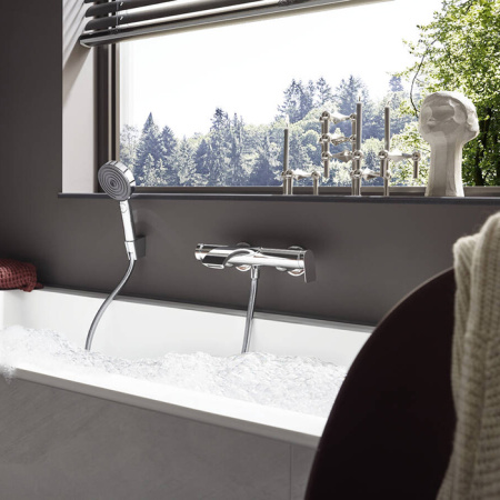 HANSGROHE VIVENIS Смеситель для ванны настенный, однорычажный, цвет хром 