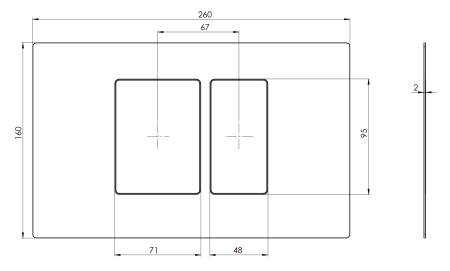 Кнопка смыва Remer RB820NO, черный матовый 