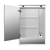 Roca THE GAP ORIGINAL Зеркальный шкаф 600x129x850 мм, с LED-светильником, розетка, вкл. от общего выключателя, белый матовый (ZRU9302748) 