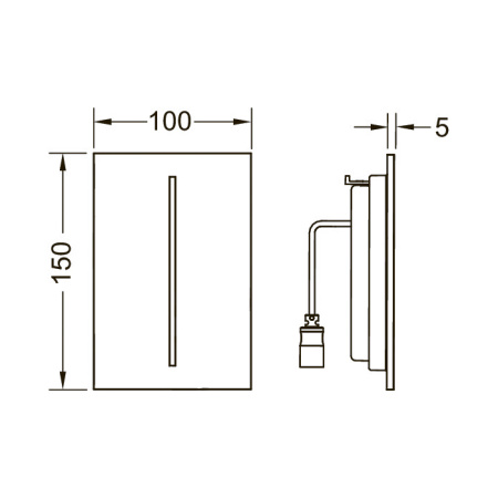 TECEfilo-Velvet Urinal Лицевая панель, черная (без картриджа 9242091/9242092) 
