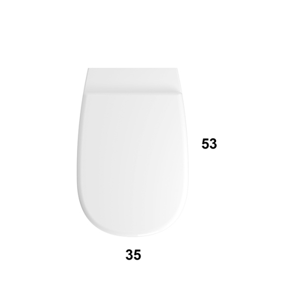 GLOBO Daily Унитаз подвесной безободковый 53*35сх33 см, с системой скрытого крепежа, цвет белый (СПЕЦЦЕНА с нашего склада!) 