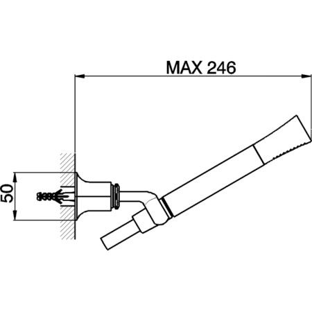 CISAL Shower Душевой гарнитур:ручная лейка,шланг 150 см,держатель настенный для лейки, цвет хром 