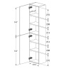 Roca THE GAP Шкаф-колонна 345x250x1504 мм, белый глянец 