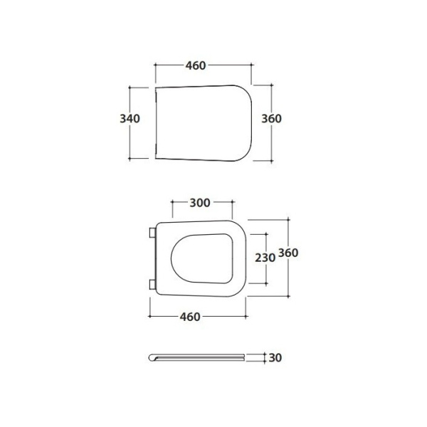 GLOBO Stone Сиденье для унитазов 52см STS05/ST002, цвет черный матовый (микролифт) 