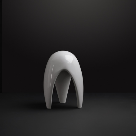 Kerasan Artwork Cтатуэтка декоративная из керамики для ванной комнаты  "MOSCARDINO", цвет белый 