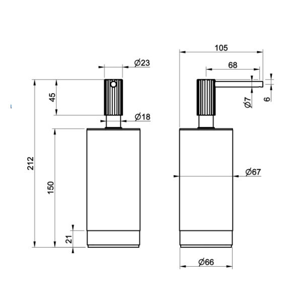 GESSI INCASTRI ACCESSORIES  Дозатор  настольный   цвет: Brass Brushed PVD /Light Smoke 