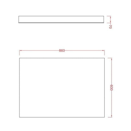 Artceram Зеркало 86х60 см. 