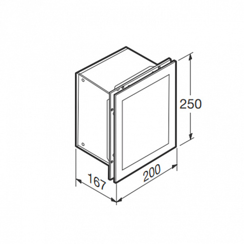 Armani Roca Island Встраиваемый шкафчик 20x16.7xh25см для выдвижного душа (Арт. 75A6776..0) или гидроершика (Арт. 75B9076..2), цвет: nero