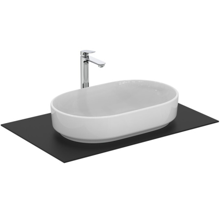 Ideal Standard i.life O Раковина овальная 60х38 см, без отверстия под смеситель, без перелива, цвет: белый глянец 