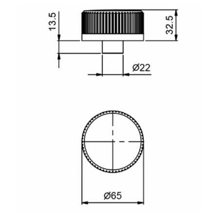 Fantini Venezia Ручка для смесителя, правая, стекло, "С" (холодная вода), цвет: Хром-Черный 