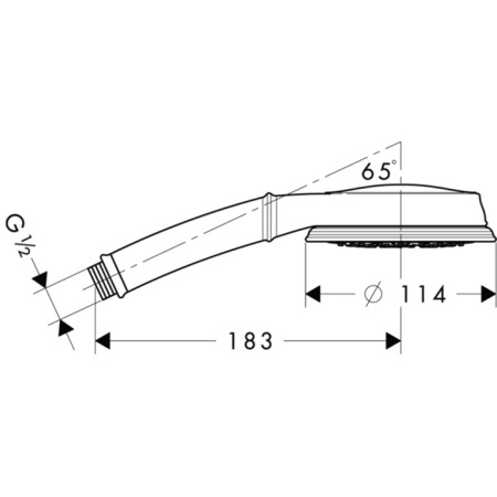 HG Croma Classic 100 Multi Ручной душ 3jet (Rain, MonoRain, массажная), G1/2, цвет: хром 