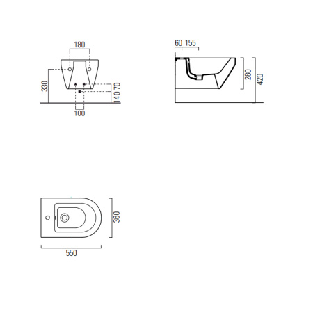 GSI Крепеж для подвесных унитазов/биде (скрытый) для серий Sand/Norm/Pura/Classic/Traccia/CityPro 
