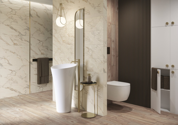 Плитка Ceramika Paradyz Serene Bianco Rekt 25x75 