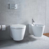 Duravit  Биде подвесное, с креплениями Durafix, с 1 отв под смеситель, цвет белый 
