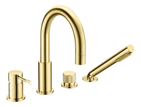 Смеситель врезной на борт ванны UNO Gold 