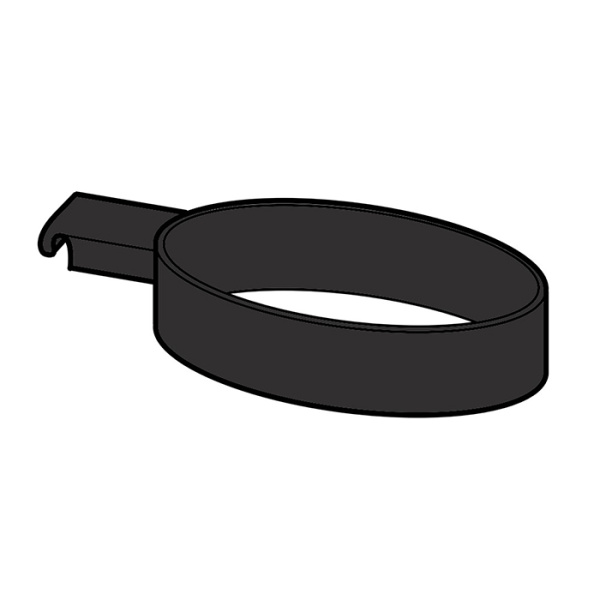 BURGBAD VRY Держатель фена для мебели, цвет черный матовый 