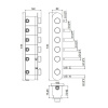 Carimali Встраиваемая часть для термостатического смесителя с 5 независимыми выходами 