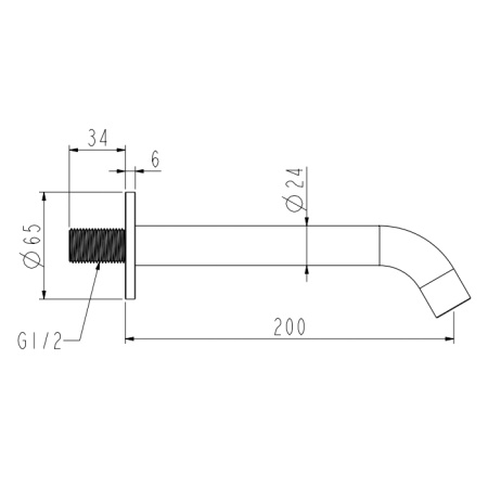 NEMO NM-8015MB Излив для ванны MATTE BLACK 