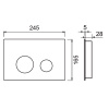 TECEspring LT Панель смыва из пластика для унитазов c двумя режимами смыва, цвет белый глянцевый 