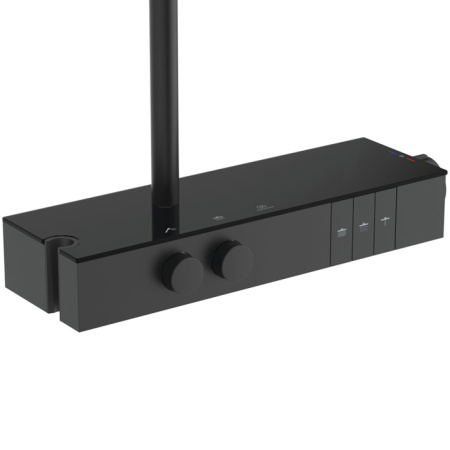 Ideal Standard Ceratherm Solos Душевая стойка, термостат, верхний душ 30см, руч.душ 13см, шланг 175см, цвет: Черный матовый 