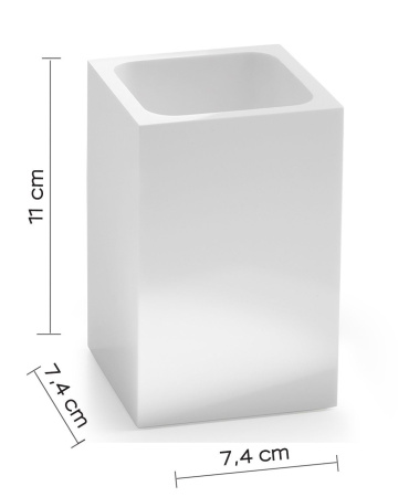 Gedy Sofia, настольный стакан, цвет белый глянцевый 