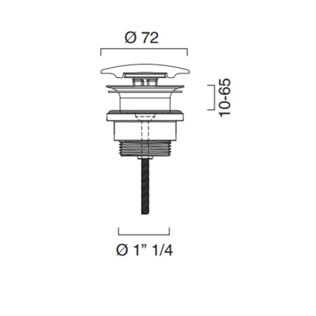 Catalano Слив для раковины без перелива, цвет черный матовый 