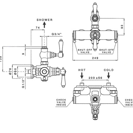 Nicolazzi Termostatico Термостатический смеситель, вывод сверху 3/4, цвет: никель блестящий 