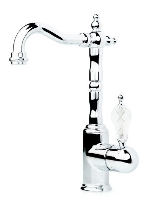 Смеситель для умывальника, высокий CRYSTAL, хром_Комплект 