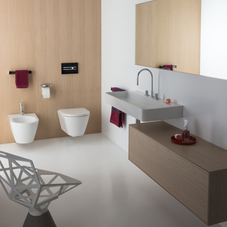 Laufen Kartell Биде подвесное 545х370х290мм с 1 отв. под смеситель, без боковых отв, цвет: белый 