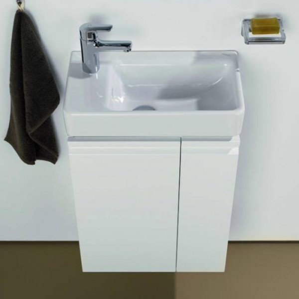 Laufen Pro S Раковина 48х28х85 мм,подв/на базу, левая, с 1 отв. под смес, c перелив, цвет: бел (посл 3 шт СО СКЛАДА продаем с базами 4.8300.1//4.0210) 