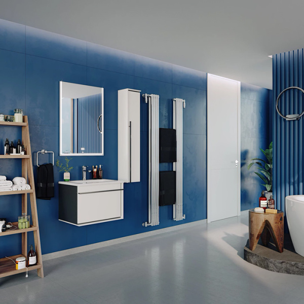 Roca ANETO Зеркало прямоуг. 600x29x850 мм, c LED-подсветкой(кроме верхней стороны), антизапотевание, сенсорным выкл. с диммером (7812362000) 