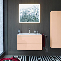 DURAVIT L-Cube Комплект мебели,   Тумба C-bonded раковина белая с фронтом, 80см цвет: абрикос жемчужный