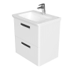 Roca THE GAP ORIGINAL Тумба подвесная 577x412x600 мм. для раковины 600 мм, с 2 ящиками, белый матовый (ZRU9302734) 