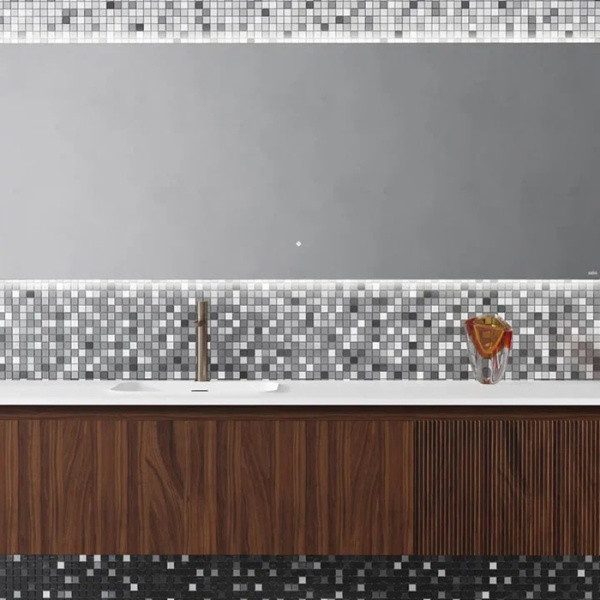 SALINI Зеркало для ванны OMBRA с LED подсветкой 1800х700х25 мм, влагостойкое AGC Сrystalvision, сенс выкл, крепления,обогрев, антизапот 