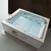 Gruppo Treesse BIS Ванна 190x150xh64 см гидром и аэром с цифр системой и сит дезинй\ф и пультом дист упр. 2 подушки белые,2 ручки,сливная колонка. 