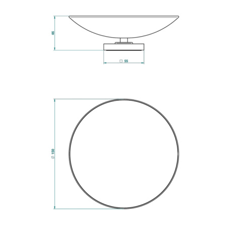 THG MARQUISE BLANC DECOR PLATINE Мыльница металлическая ø150 мм., настольная, цвет хром 