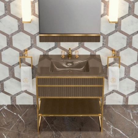 OASIS SQUARE Полотенцедержатель-кольцо, цвет золото 