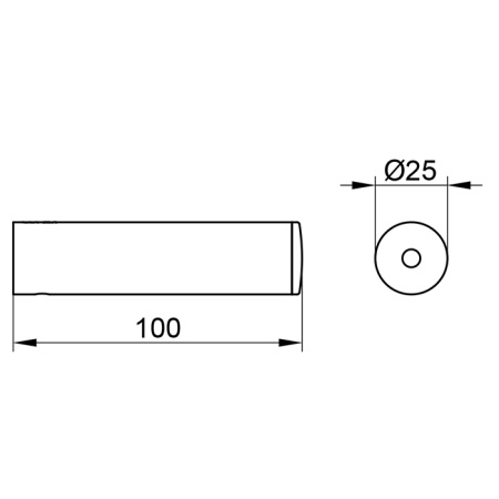 Keuco REVA Держатель зап. рулона т/б, горизонт. монтаж, рулон до 120 мм, скрытый крепеж в к-те для привинчивания или приклеивания цвет: хром 