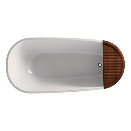 KERASAN Aquatech Ванна из минерального материала  170х70см, цвет белый (без декоративной накладки из натур. дерева) 