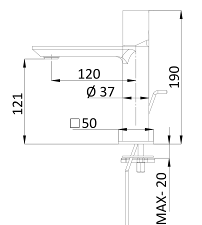 Смеситель для раковины Remer Edge EG510 