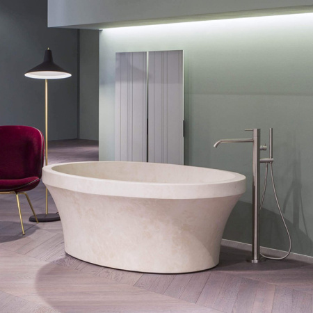 ANTONIO LUPI EPOQUE Ванна отдельностоящая 1800х920х550 мм., с нажимным донным клапаном, Pietra Luna 