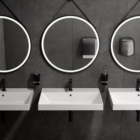 Kerama Marazzi Раковина CUBO подвесная\мебельная 70,5*48,5*18см, с 1 отв.под смеситель, с переливом, белая глянцевая 