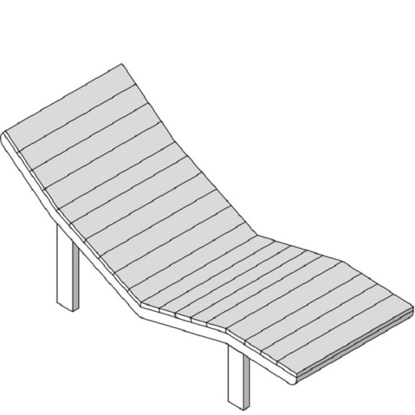 Effegibi Релаксационный лежак, 187x65x Н: 80см, материал: обработанный бук 