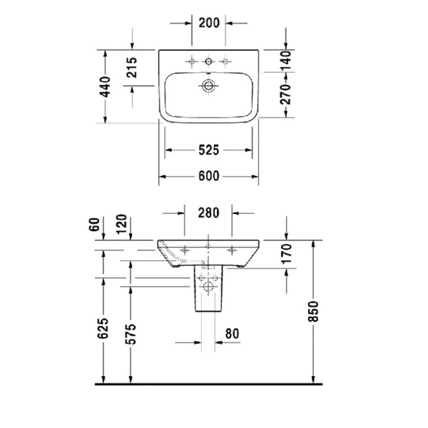 Полупьедестал, Duravit, Durastyle, шгв 170*240*290, цвет-белый 