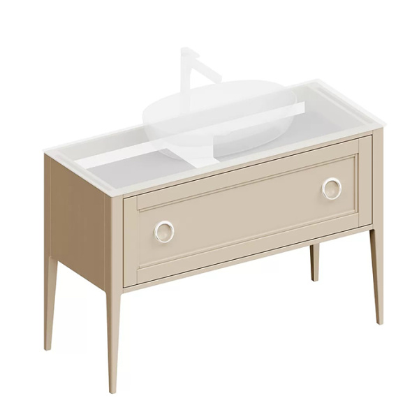 Kerama Marazzi Тумба PLAZA Classic NEO напольная 1+1 ящик 120, капучино матовый 