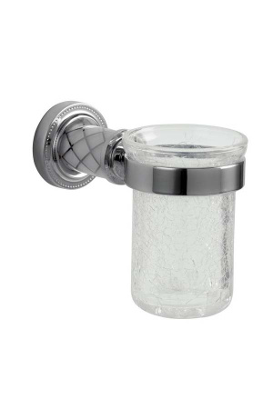 Стакан для зубных щеток MURANO CHROME (белое)_Комплект 