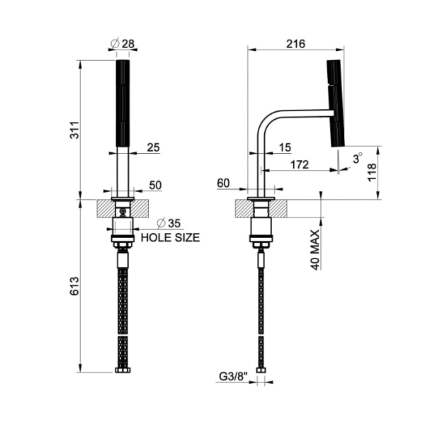 GESSI INCASTRI Смеситель для раковины  , излив 216 мм, без донного клапана, цвет: Brass Brushed PVD 