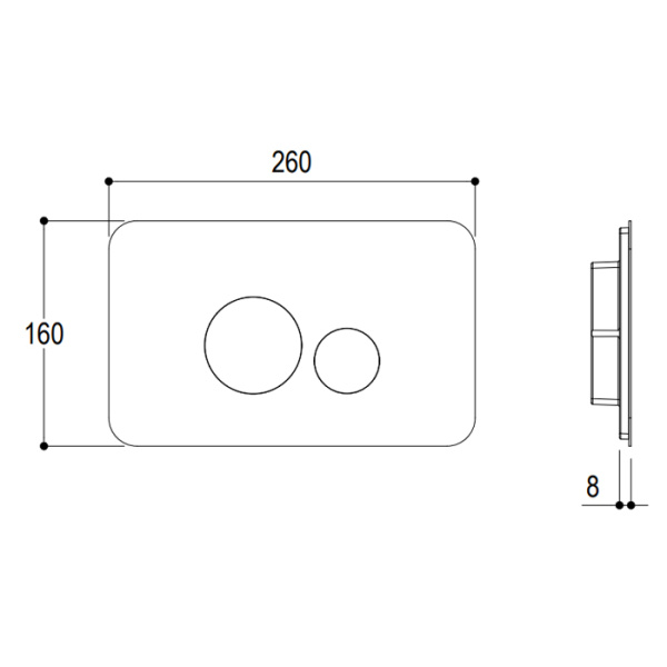 Ritmonio Toilet accessories Панель смыва для инсталляции Geberit: Sigma 8, Sigma 12; Tece: 2003-2020, 2021-Now; Viega: 3H, 3L, 3F, цвет: Brushed 