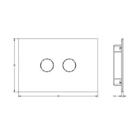 Artceram Клавиши смыва Смывная клавиша INOX-715, цвет латунь браширванная PVD 