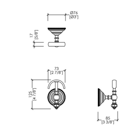 Devon Gemstone Крючок, цвет  никель блестящий 